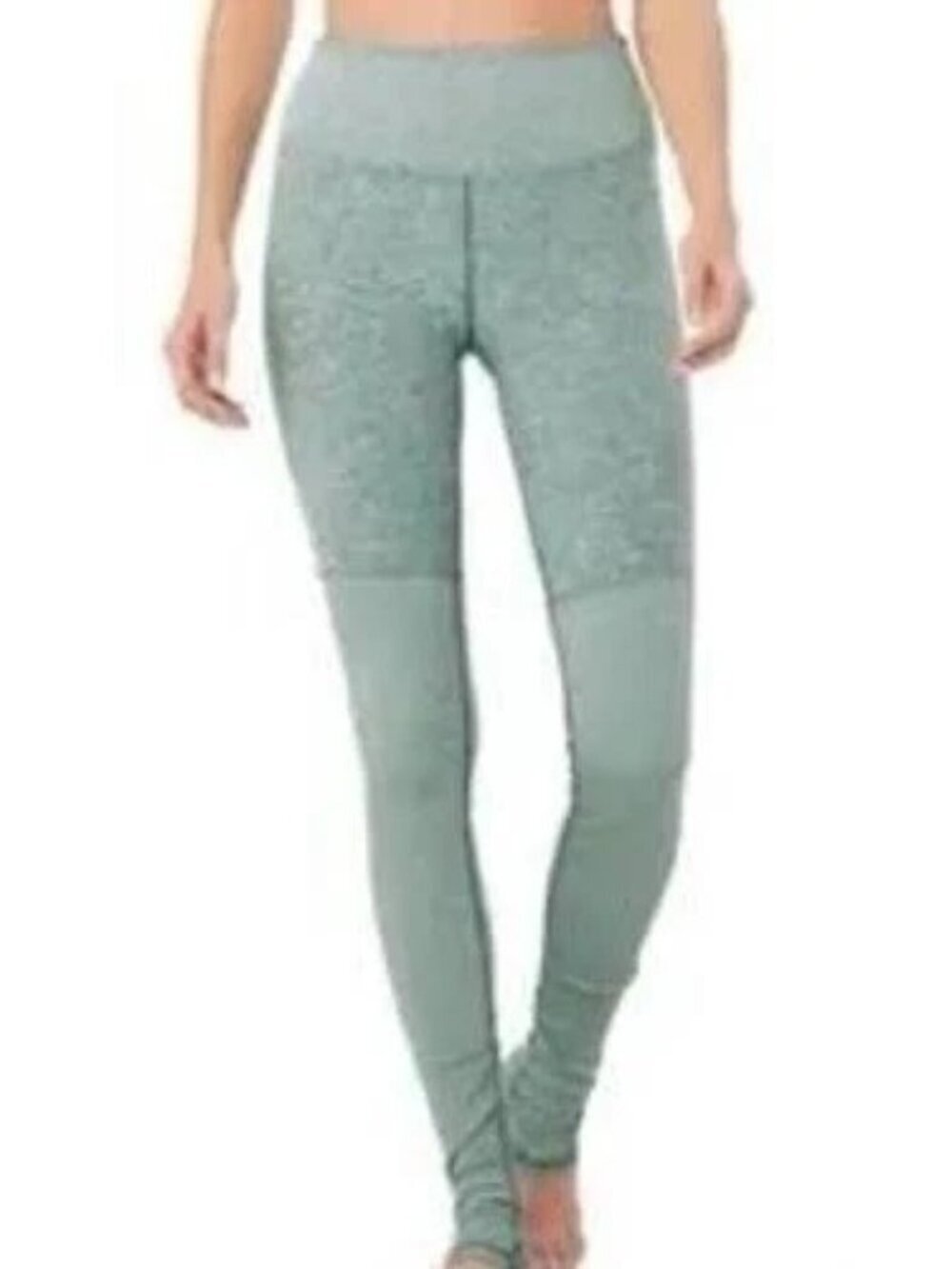 Alo Yoga Goddess Leggings Size S Sage Green High Waist Sculpting Stretch Ribbed